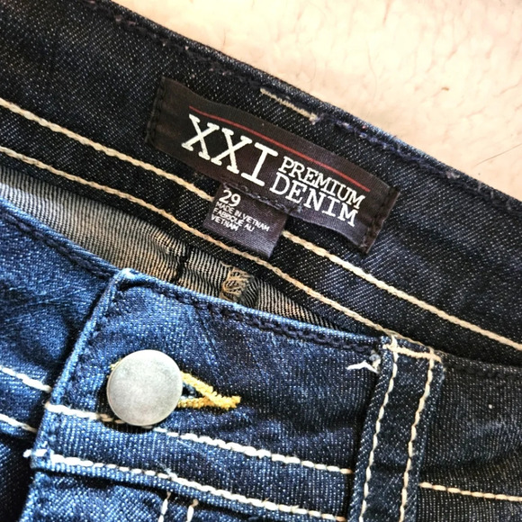 XXI Premium Denim Angel Rhinestone Wings Vintage Wash Jeans - Picture 3 of 7